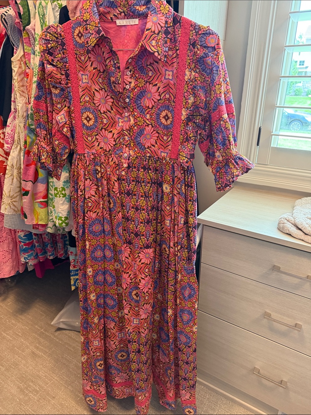 Karlie Pink Multi-Color Floral Maxi Dress